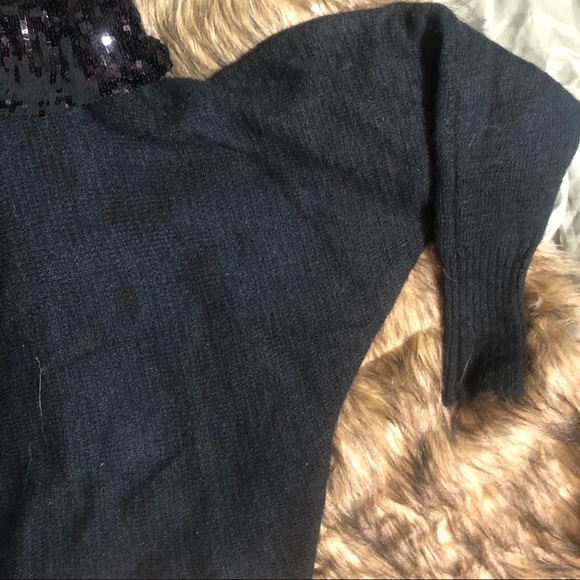 Charlotte Russe dolman L sequin cowl neck sweater - Picture 5 of 8